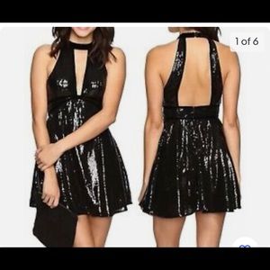 Free People Sequin Film Noir Dress